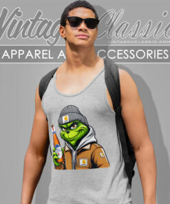Grinch Drinking Beer Michelob Ultra Tank Top Racerback