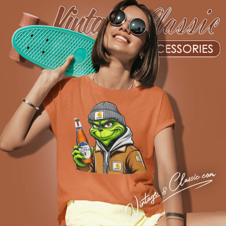 Grinch Drinking Beer Michelob Ultra Women T Shirt Grinch Drinking Beer Michelob Ultra Women T Shirt