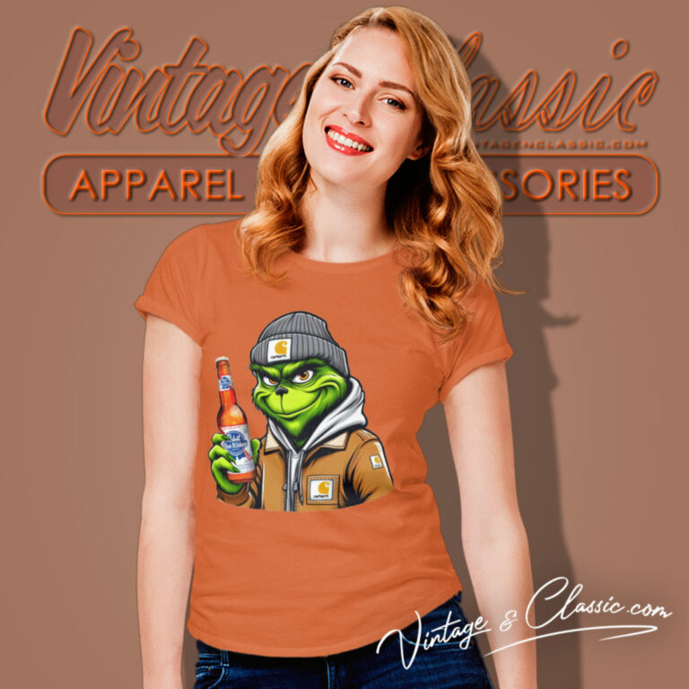 Grinch Drinking Beer Pabst Blue Ribbon Women T Shirt Grinch Drinking Beer Pabst Blue Ribbon Women T Shirt