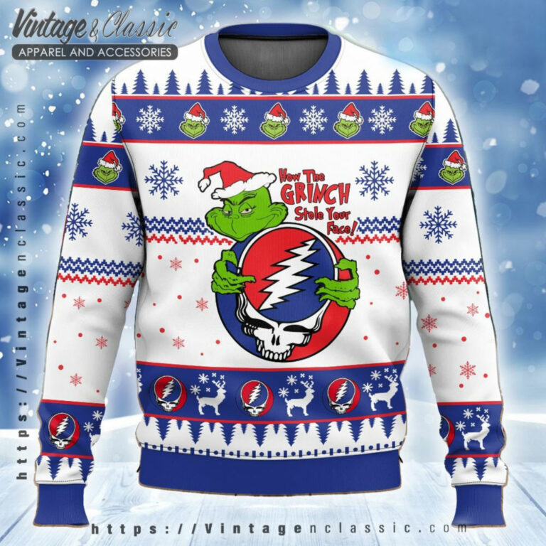 Grinch Grateful Dead Christmas Ugly Sweater Ugly Christmas Sweater 2 Grinch Grateful Dead Christmas Ugly Sweater Ugly Christmas Sweater 2