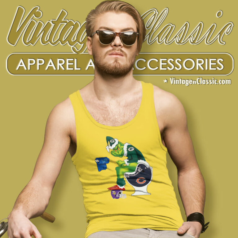 Grinch Green Bay Packers Toilet Tank Top Racerback Grinch Green Bay Packers Toilet Tank Top Racerback