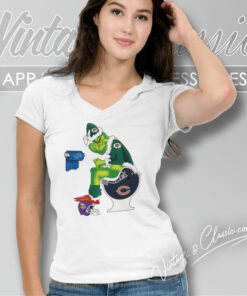 Grinch Green Bay Packers Toilet V Neck TShirt
