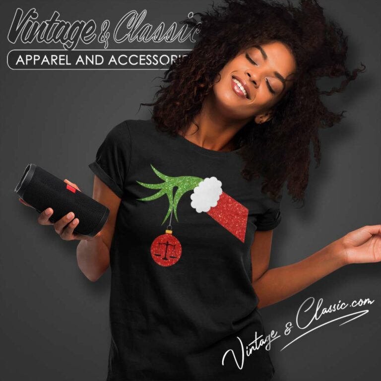 Grinch Hand Holding Lawyer Ornat Christmas Women TShirt Grinch Hand Holding Lawyer Ornat Christmas Women TShirt