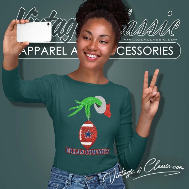 Grinch Hand Stole Dallas Cowboys Xmas Long Sleeve Tee Grinch Hand Stole Dallas Cowboys Xmas Long Sleeve Tee
