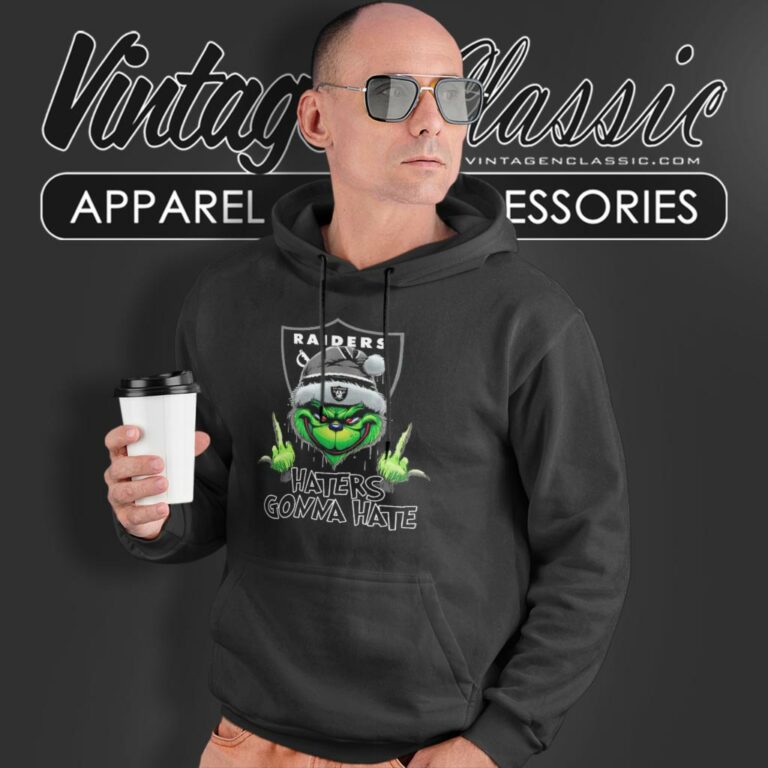 Grinch Hat Santa Las Vegas Raiders Middle Finger Haters Gonna Hate Hoodie Grinch Hat Santa Las Vegas Raiders Middle Finger Haters Gonna Hate Hoodie