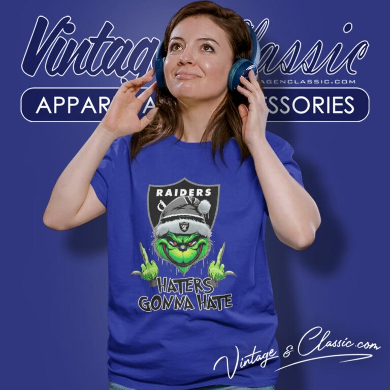 Grinch Hat Santa Las Vegas Raiders Middle Finger Haters Gonna Hate Women T Shirt Grinch Hat Santa Las Vegas Raiders Middle Finger Haters Gonna Hate Women T Shirt