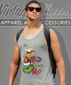 Grinch Ho Ho Ho Minnesota Vikings Tank Top Racerback