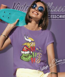 Grinch Ho Ho Ho Minnesota Vikings Women TShirt