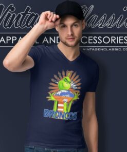 Grinch Hug Rugby Ball New England Patriots V Neck TShirt