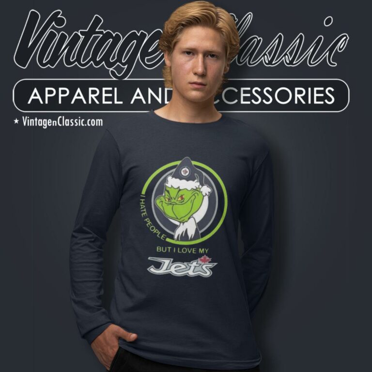 Grinch I Hate People But I Love My Winnipeg Jets Long Sleeve Tee Grinch I Hate People But I Love My Winnipeg Jets Long Sleeve Tee