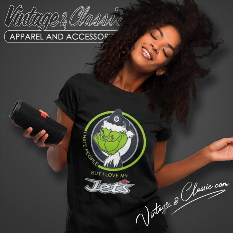 Grinch I Hate People But I Love My Winnipeg Jets Women T Shirt Grinch I Hate People But I Love My Winnipeg Jets Women T Shirt