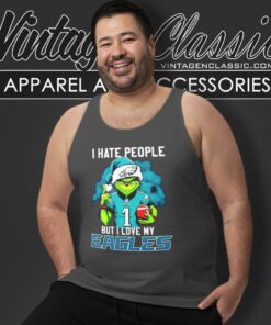 Grinch Jalen Hurts I Hate People But I Love My Philadelphia Eagles Tank Top Racerback