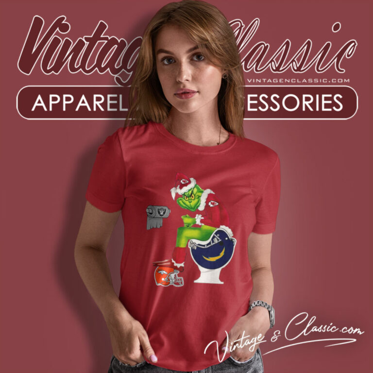 Grinch Kansas City Chiefs Toilet Women T Shirt Grinch Kansas City Chiefs Toilet Women T Shirt