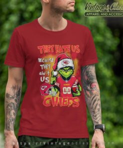 Grinch Kansas city Chiefs Christmas Shirt They Hate Us Because They Aint Us T shirt