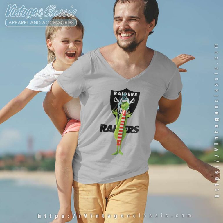 Grinch Las Vegas Raider V Neck TShirt Grinch Las Vegas Raider V Neck TShirt