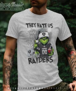 Grinch Las Vegas Raiders Christmas Shirt They Hate Us Because They Aint Us T shirt