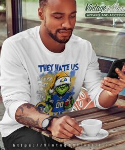 Grinch Los Angeles Rams Christmas Shirt They Hate Us Because They Aint Us Sweatshirt