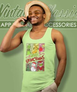 Grinch Merry Grinchmas Santa Tank Top Racerback