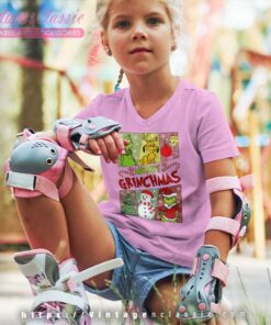 Grinch Merry Grinchmas Santa kids Vneck