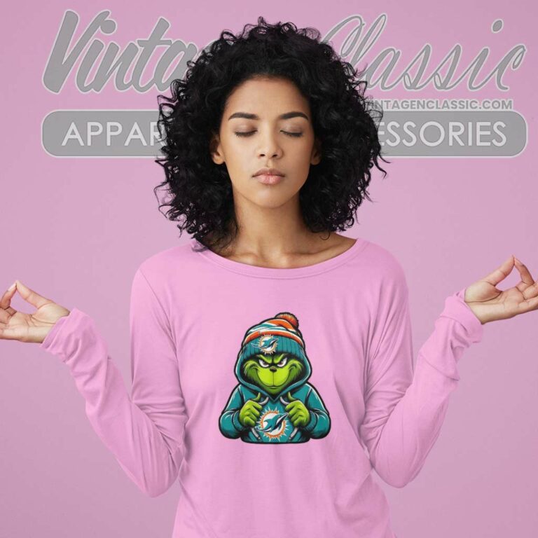 Grinch Miami Dolphins Nfl Long Sleeve Tee Grinch Miami Dolphins Nfl Long Sleeve Tee