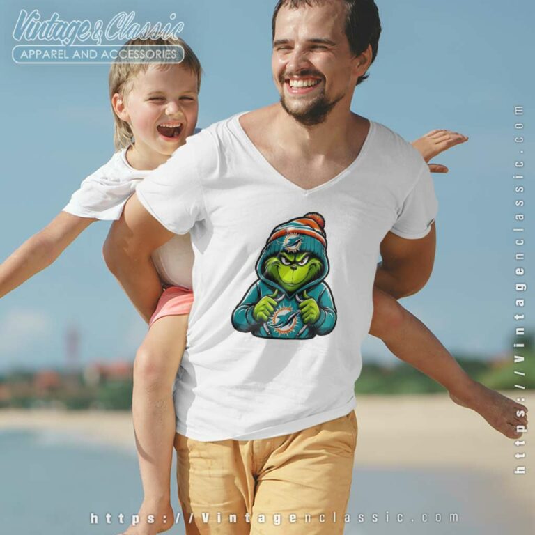 Grinch Miami Dolphins Nfl V Neck TShirt Grinch Miami Dolphins Nfl V Neck TShirt