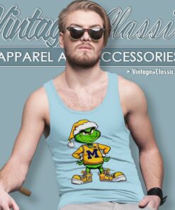 Grinch Michigan Wolverines NCAA Funny Shirt 4 Grinch Michigan Wolverines Ncaa Funny Tank Top Racerback