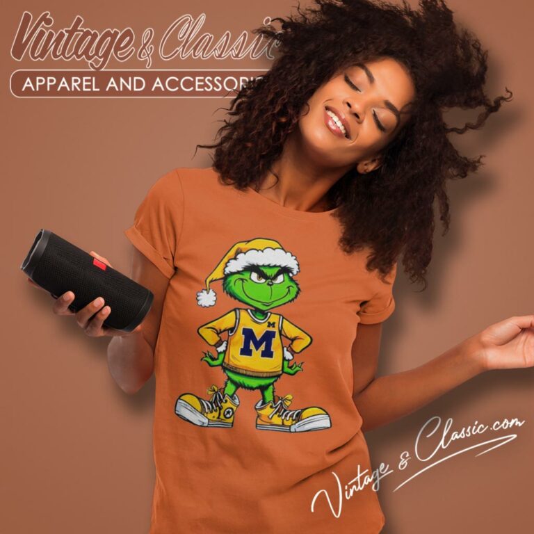 Grinch Michigan Wolverines Ncaa Funny Women T Shirt Grinch Michigan Wolverines Ncaa Funny Women T Shirt