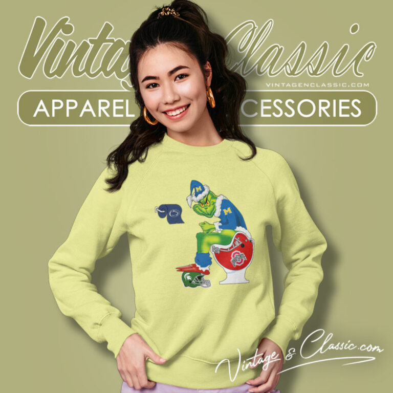 Grinch Michigan Wolverines Toilet Sweatshirt Grinch Michigan Wolverines Toilet Sweatshirt