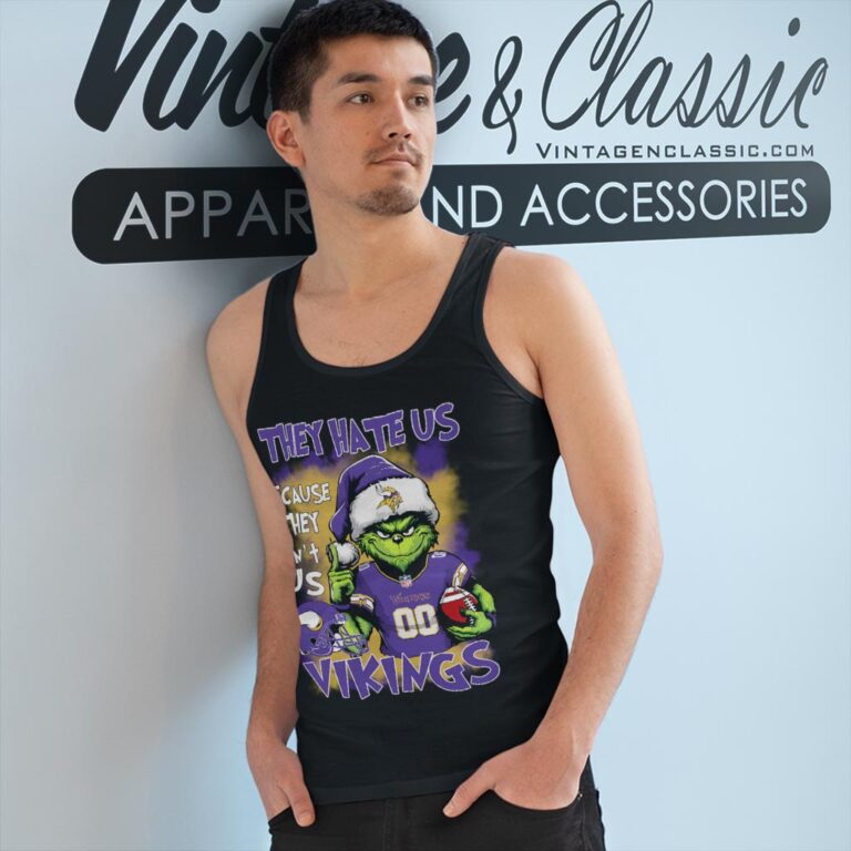 Grinch Minnesota Vikings Christmas Shirt They Hate Us Because They Aint Us Tank Top Racerback Grinch Minnesota Vikings Christmas Shirt They Hate Us Because They Aint Us Tank Top Racerback