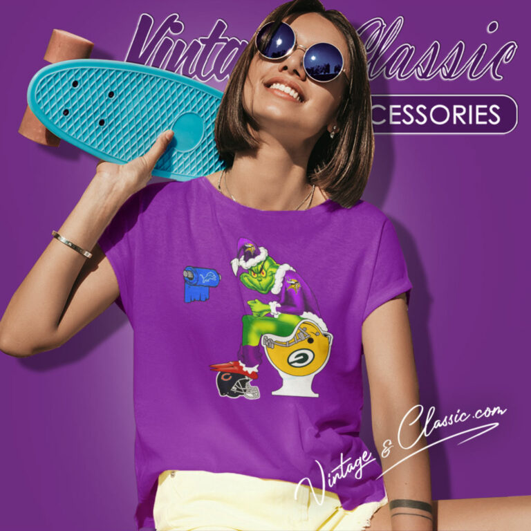 Grinch Minnesota Vikings Toilet Women T Shirt Grinch Minnesota Vikings Toilet Women T Shirt