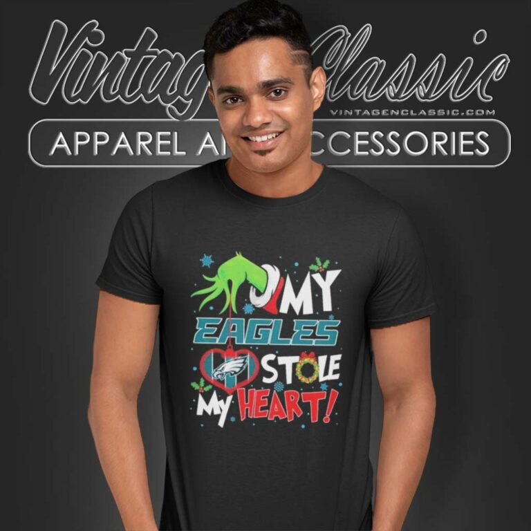 Grinch My Eagles Stole My Heart Philadelphia Nfl Football T Shirt Grinch My Eagles Stole My Heart Philadelphia Nfl Football T Shirt