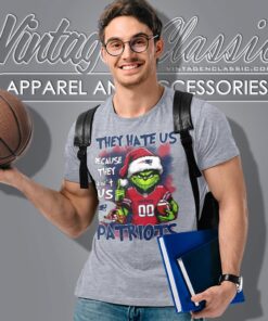 Grinch New England Patriots Christmas Shirt They Hate Us Because They Aint Us T shirt