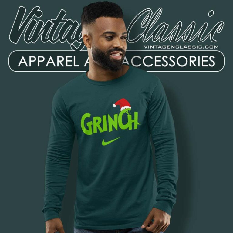 Grinch Nike Snake Santa Christmas Long Sleeve Tee Grinch Nike Snake Santa Christmas Long Sleeve Tee