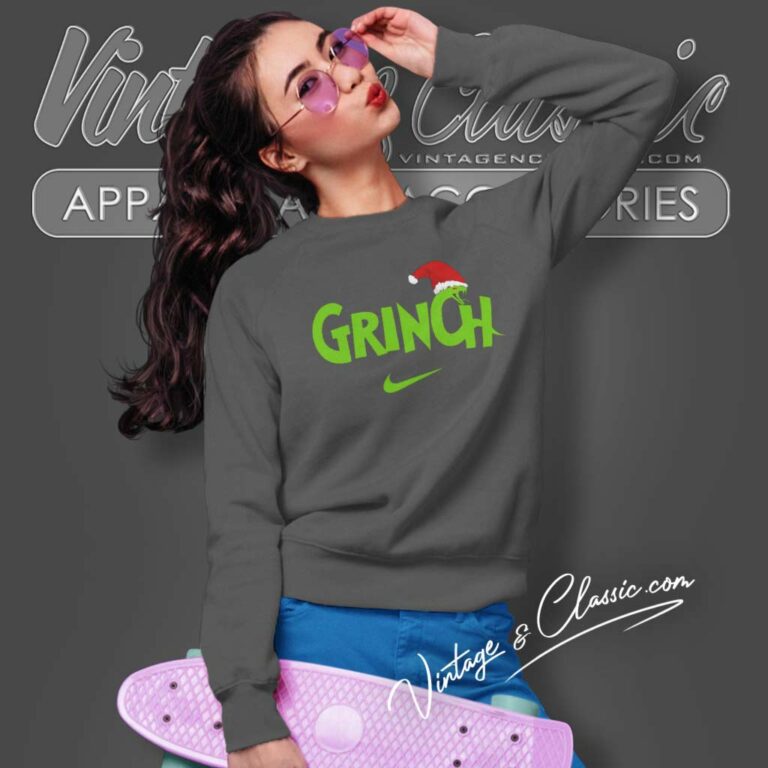 Grinch Nike Snake Santa Christmas Sweatshirt Grinch Nike Snake Santa Christmas Sweatshirt