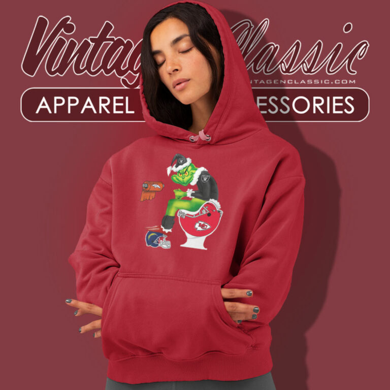 Grinch Oakland Raiders Toilet Hoodie Grinch Oakland Raiders Toilet Hoodie