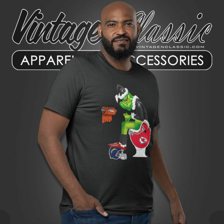 Grinch Oakland Raiders Toilet T Shirt Grinch Oakland Raiders Toilet T Shirt