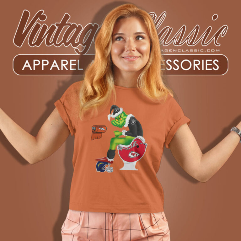 Grinch Oakland Raiders Toilet Women T Shirt Grinch Oakland Raiders Toilet Women T Shirt