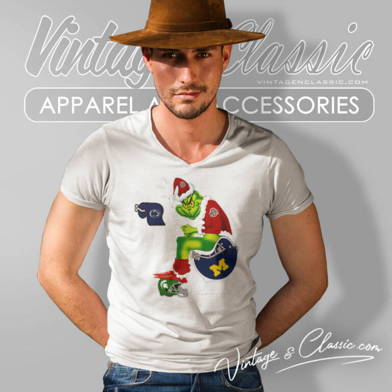 Grinch Ohio State Buckeyes Toilet V Neck TShirt Grinch Ohio State Buckeyes Toilet V Neck TShirt