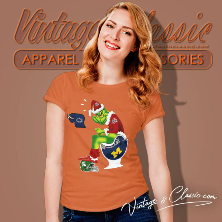 Grinch Ohio State Buckeyes Toilet Women T Shirt Grinch Ohio State Buckeyes Toilet Women T Shirt