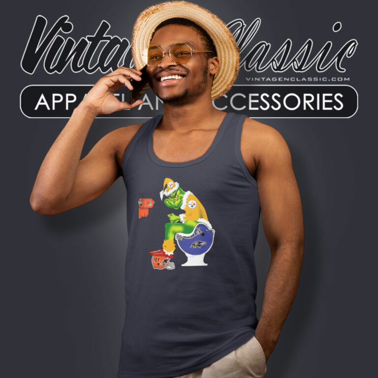 Grinch Pittsburgh Steelers Toilet Tank Top Racerback Grinch Pittsburgh Steelers Toilet Tank Top Racerback