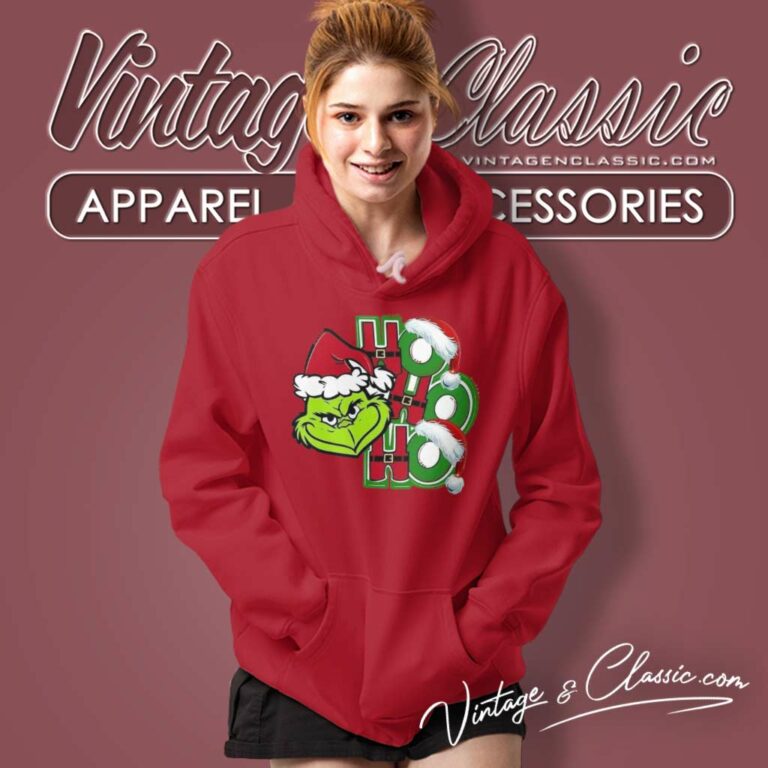 Grinch Santa Ho Ho Ho Christmas Hoodie Grinch Santa Ho Ho Ho Christmas Hoodie
