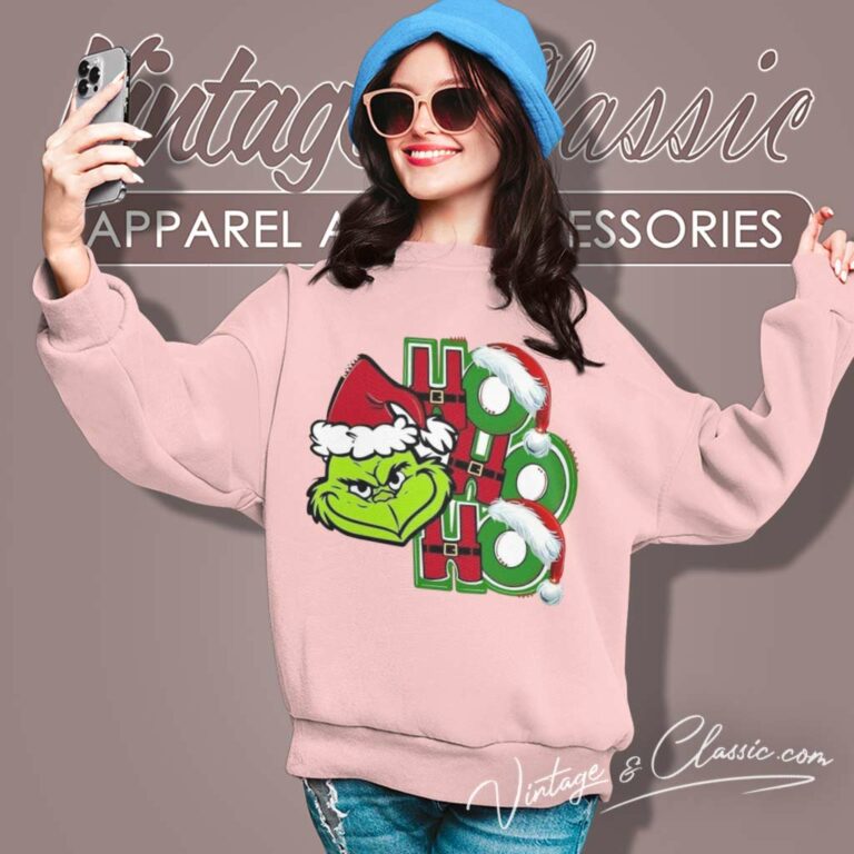 Grinch Santa Ho Ho Ho Christmas Sweatshirt Grinch Santa Ho Ho Ho Christmas Sweatshirt