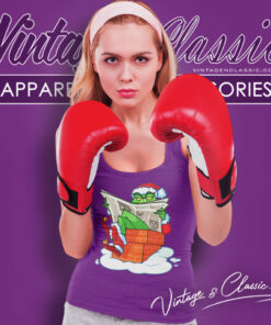 Grinch Santa Read The Newspaper Tank Top Racerback