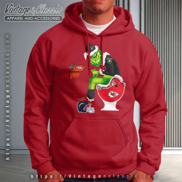Grinch Santa Sitting Toilet Oakland Raiders Hoodie Grinch Santa Sitting Toilet Oakland Raiders Hoodie