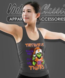 Grinch Santa They Hate Us Because They Aint Us Clemson Tigers Tank Top Racerback