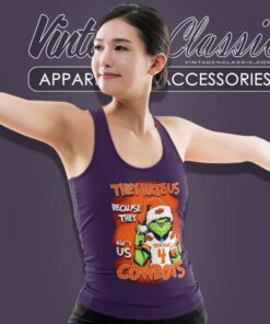 Grinch Santa They Hate Us Because They Aint Us Oklahoma State Cowboys Tank Top Racerback