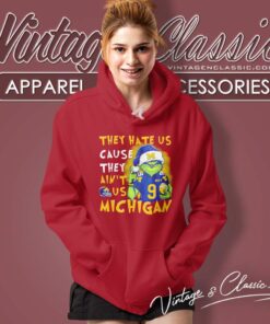 Grinch Santa They Hate Us Cause They Aint Us Michigan Wolverines Hoodie