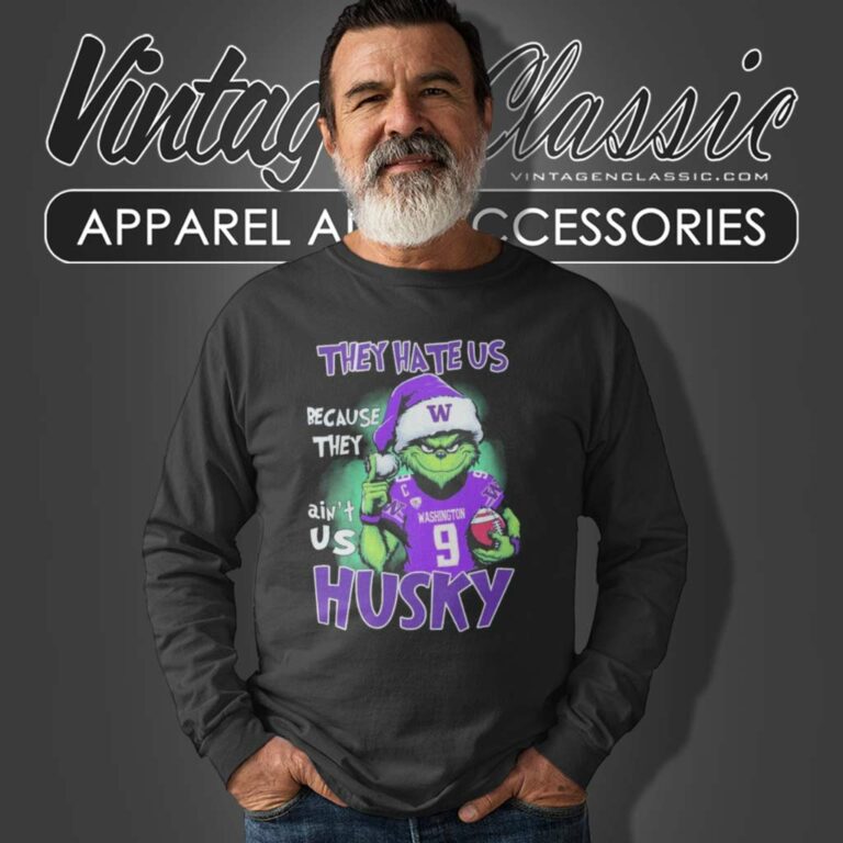 Grinch Santa Washington Huskies Shirt They Hate Us Cause They Aint Us Long Sleeve Tee Grinch Santa Washington Huskies Shirt They Hate Us Cause They Aint Us Long Sleeve Tee