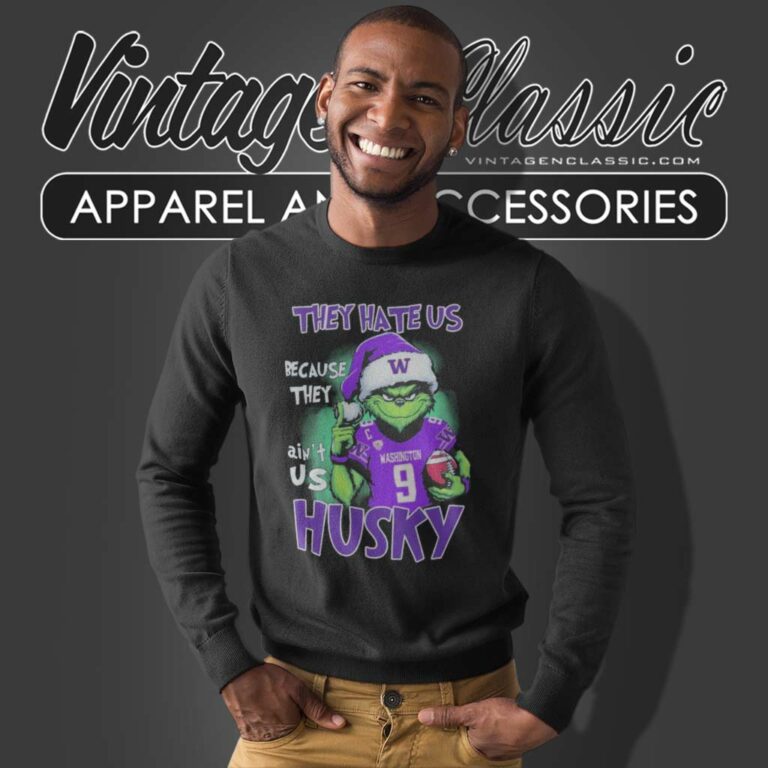Grinch Santa Washington Huskies Shirt They Hate Us Cause They Aint Us Sweatshirt Grinch Santa Washington Huskies Shirt They Hate Us Cause They Aint Us Sweatshirt