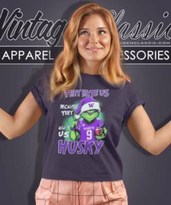 Grinch Santa Washington Huskies Shirt They Hate Us Cause They Aint Us Women TShirt